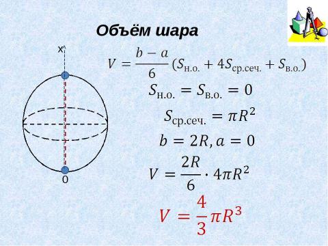 Презентация на тему "Объёмы тел" по математике