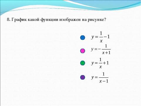 Презентация на тему "Распознавание графиков функций" по математике