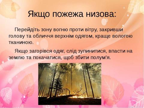 Презентация на тему "Умови виникнення пожежі" по ОБЖ