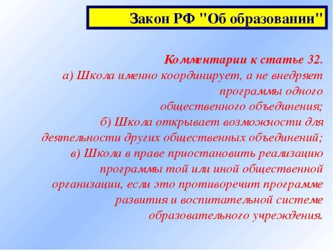 Презентация на тему "Детские и молодежные общественные организации как партнеры ученического самоуправления" по педагогике