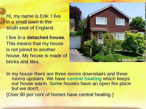 Презентация на тему "Typical English Houses" по английскому языку