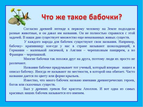 Презентация на тему "Бабочки (11 класс)" по биологии