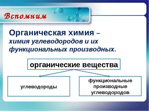 Презентация на тему "Классификация органических соединений" по химии