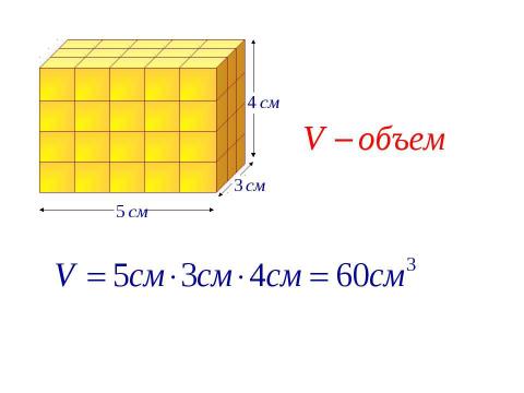 Презентация на тему "Объем прямоугольного параллелепипеда 5 класс" по геометрии