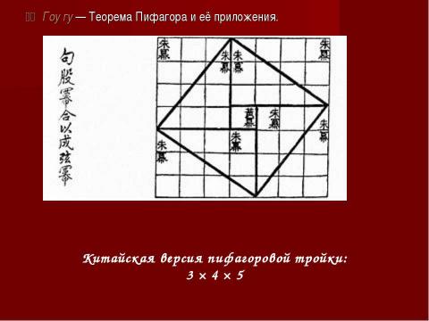 Презентация на тему "Развитие математики в Древнем Китае" по математике