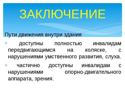 Презентация на тему "Доступно для инвалидов всех категорий" по окружающему миру