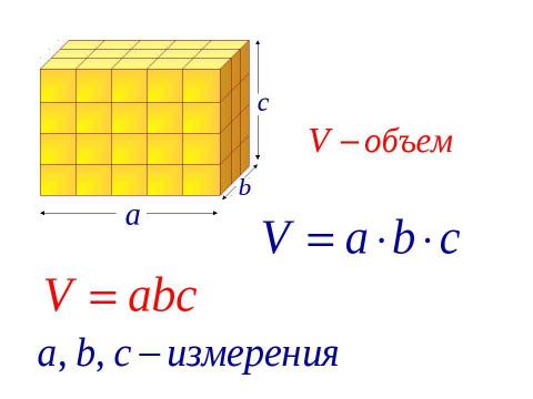 Презентация на тему "Объем прямоугольного параллелепипеда 5 класс" по геометрии