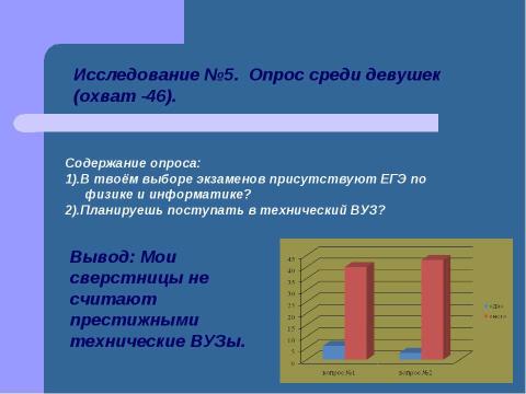 Презентация на тему "Гендерная статистика ЕГЭ по техническим предметам" по математике