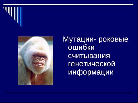 Презентация на тему "Мутация- источник формирования биологического разнообразия" по биологии