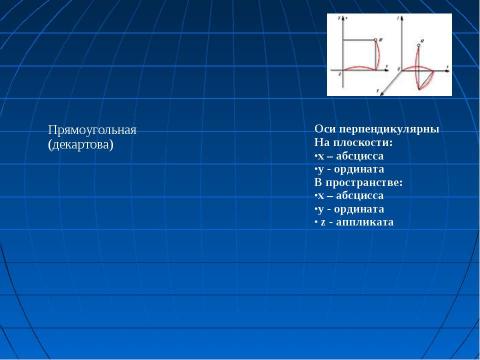 Презентация на тему "Мир систем координат" по геометрии