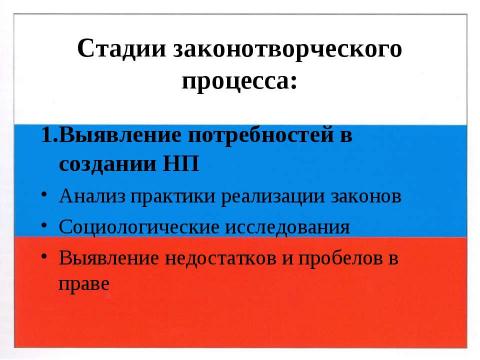 Презентация на тему "Правотворчество и процесс формирования права" по обществознанию